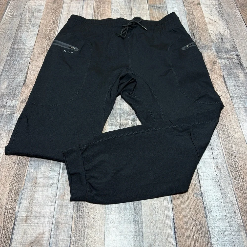 BYLT Elite Jogger Pants Men's XL Black Stretch Athletic Zip Pocket Performance
